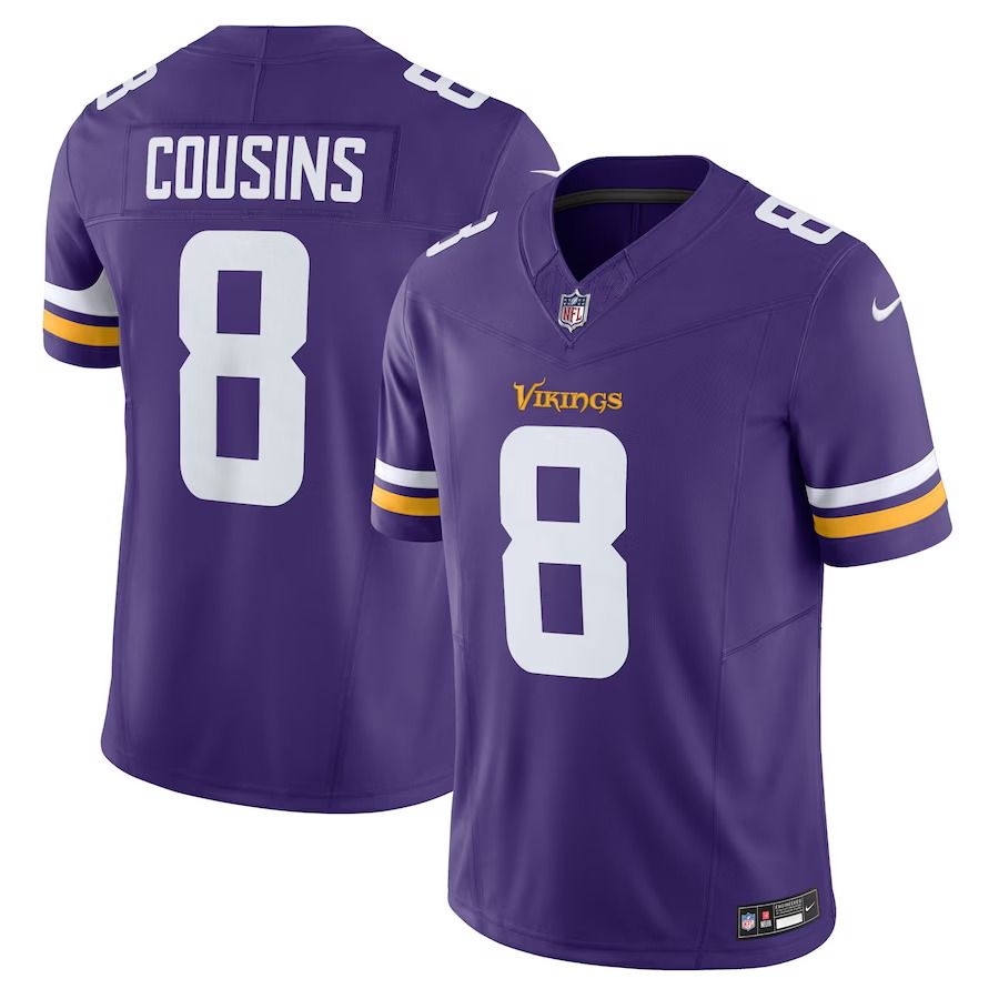 Men Minnesota Vikings 8 Kirk Cousins Nike Purple Vapor F.U.S.E. Limited NFL Jersey